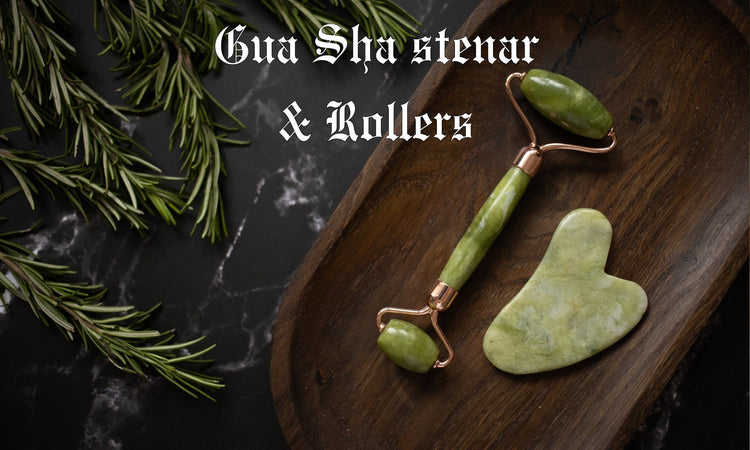 Gua Sha stenar och rollers