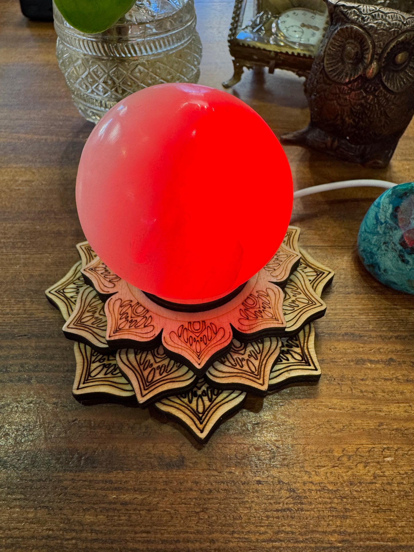 Klothållare med LED-lampa - Mandala