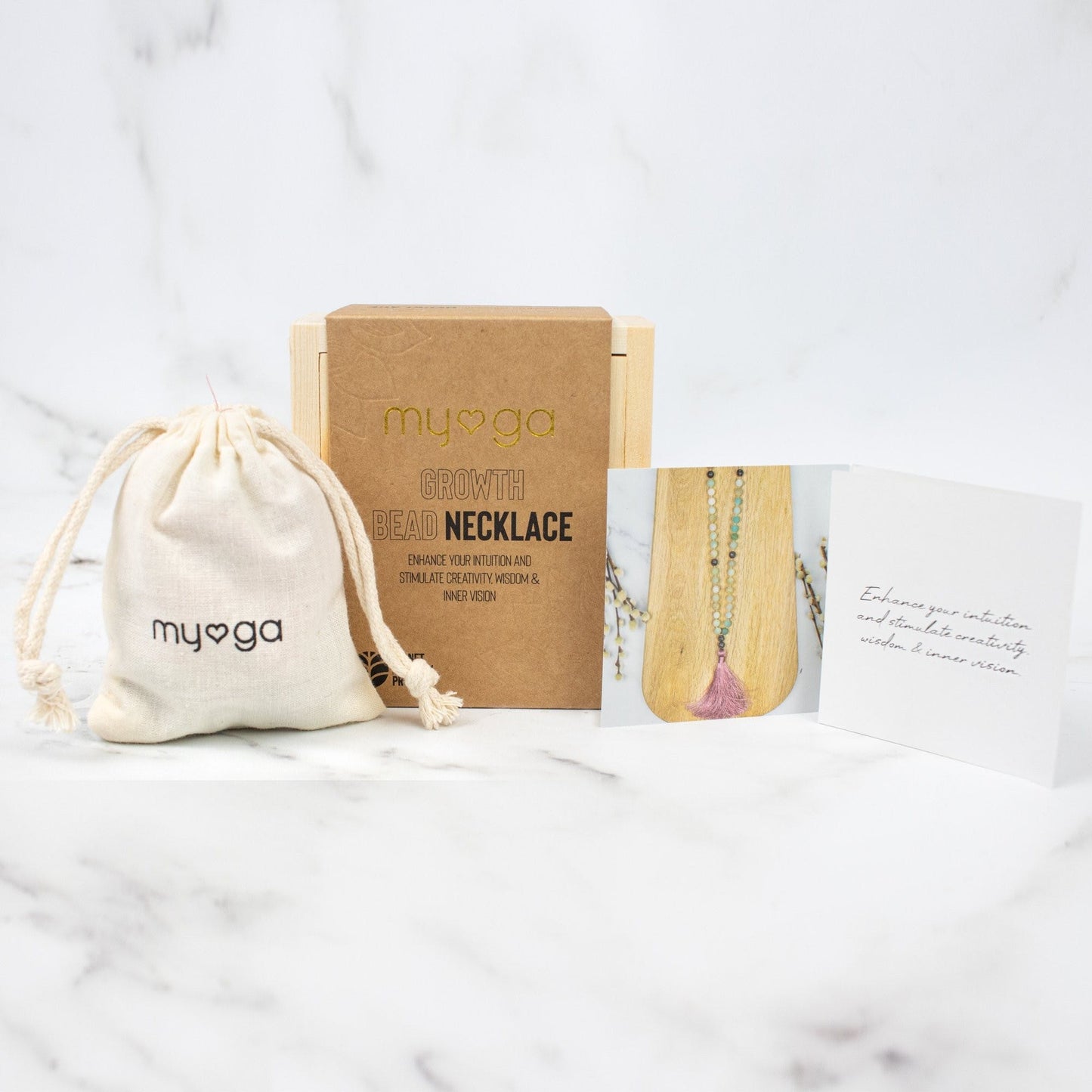 Set - Mala kristallhalsband & matchande armband - Amazonit