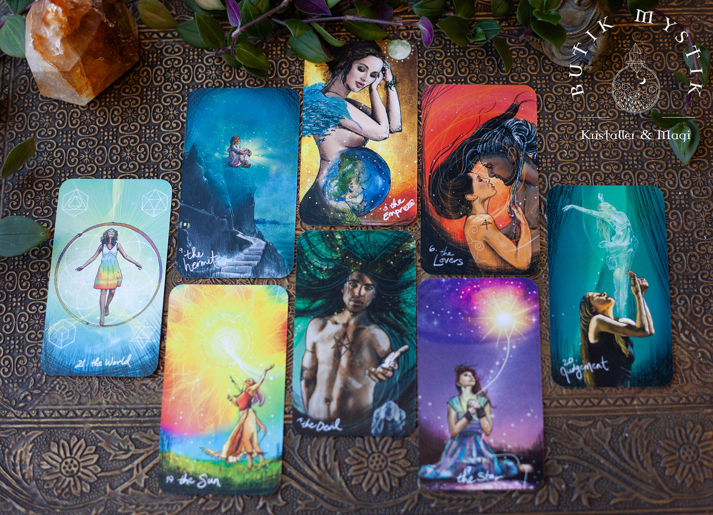 Light Seer's mini-tarot i plåtask