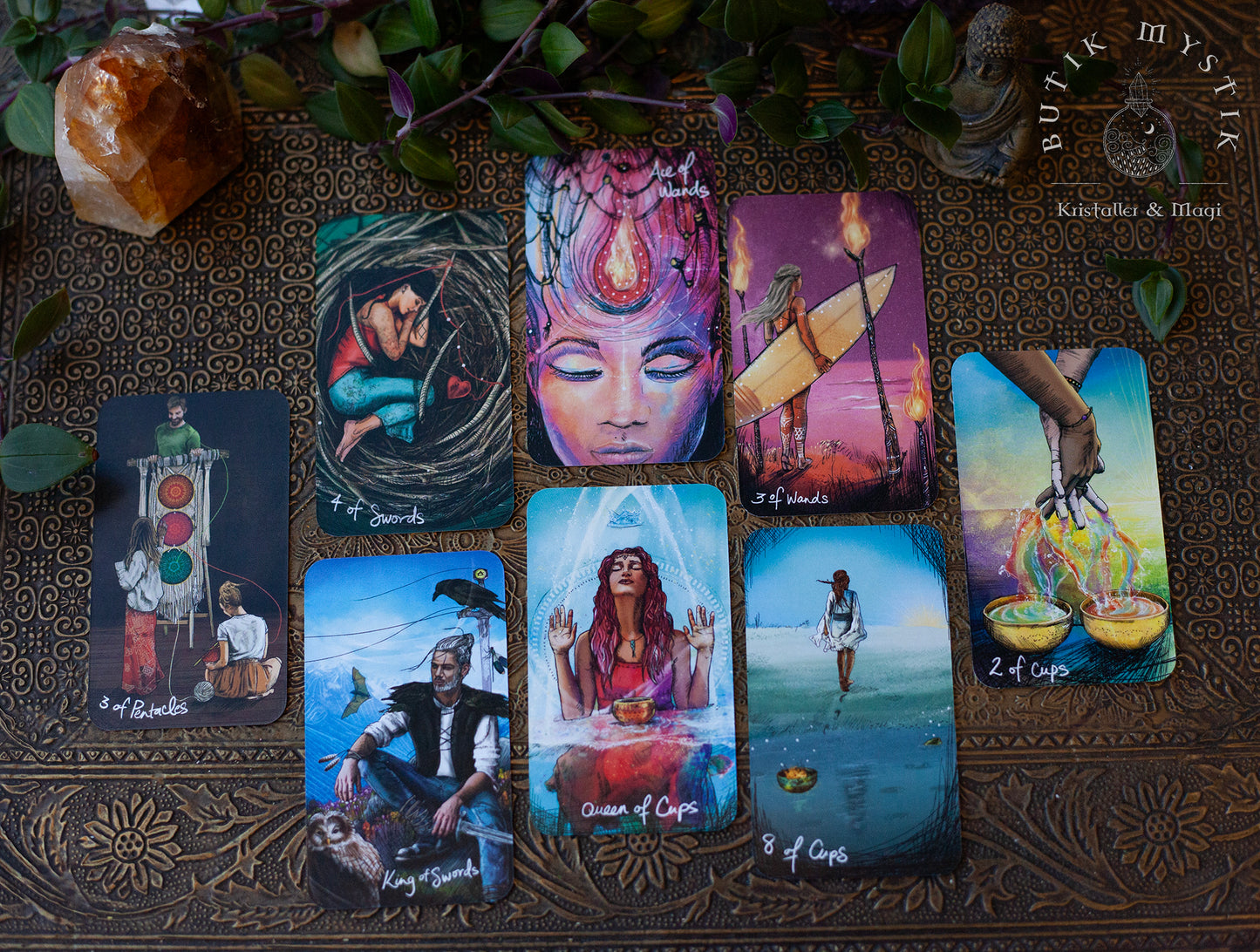 Light Seer's mini-tarot i plåtask