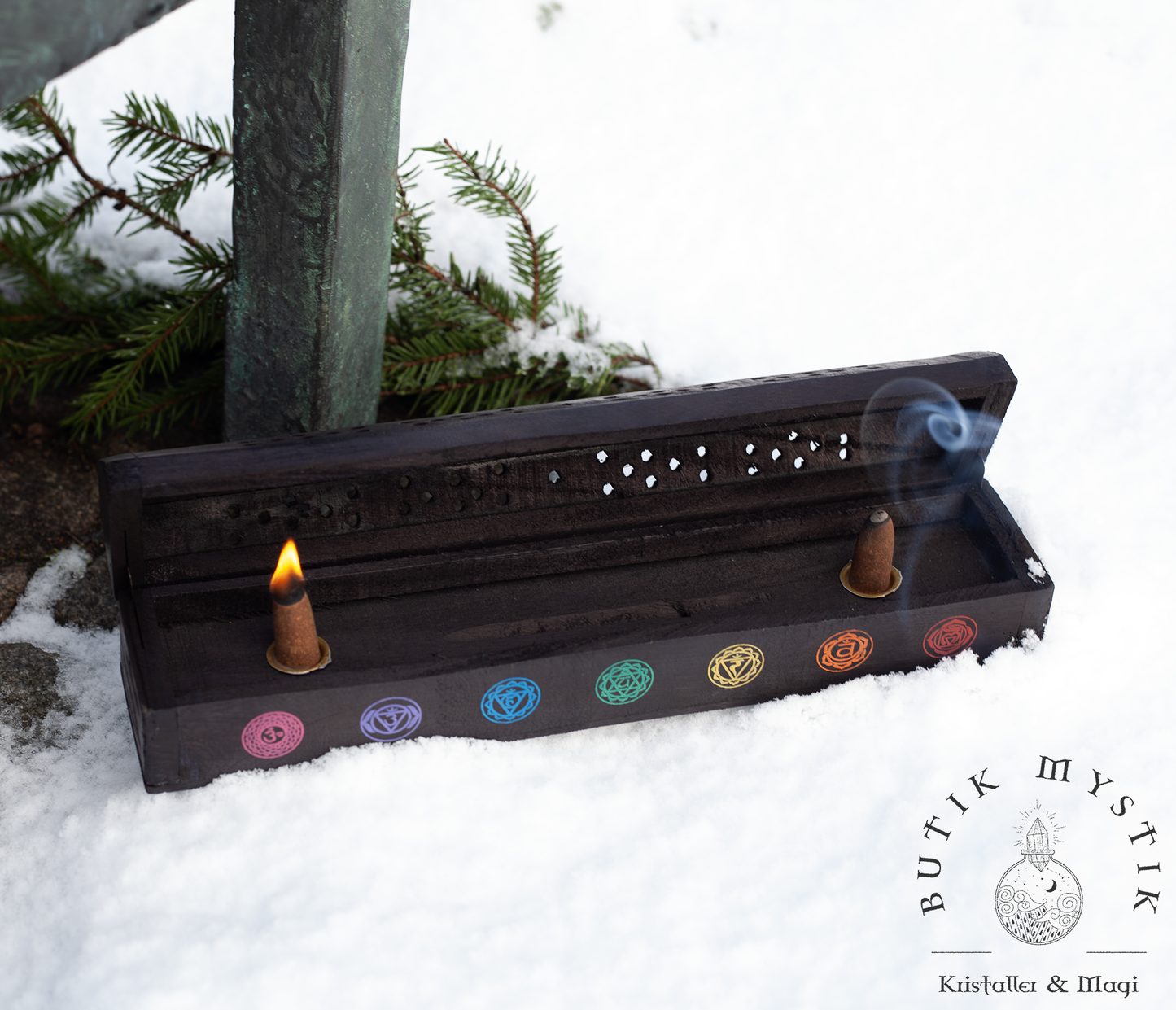 Rökelsehållare - Svart chakra