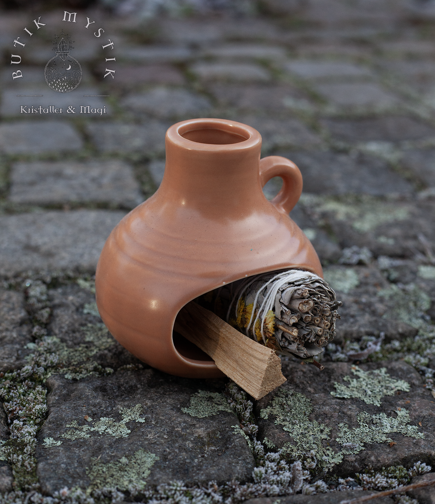 Keramisk rökelsebrännare till salvia och palo santo