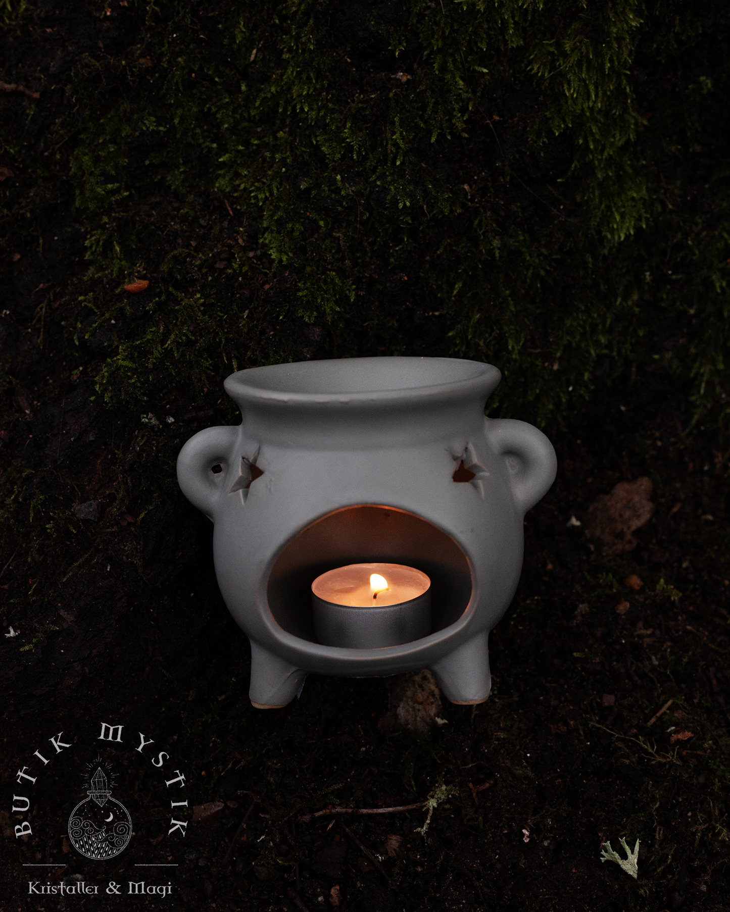Keramisk aroma lampa - Grå