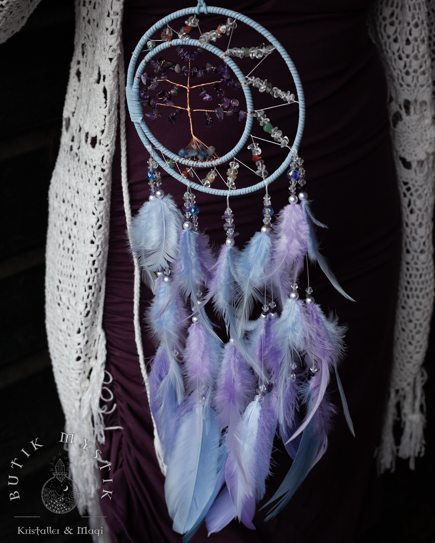 Drömfångare - Lila pastell med ametist
