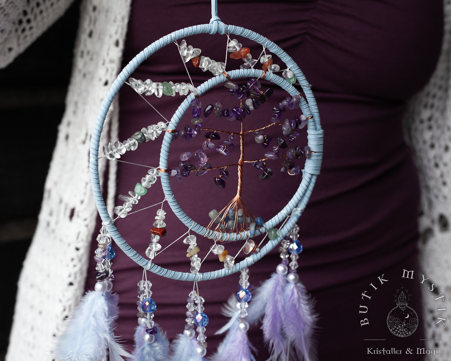 Drömfångare - Lila pastell med ametist