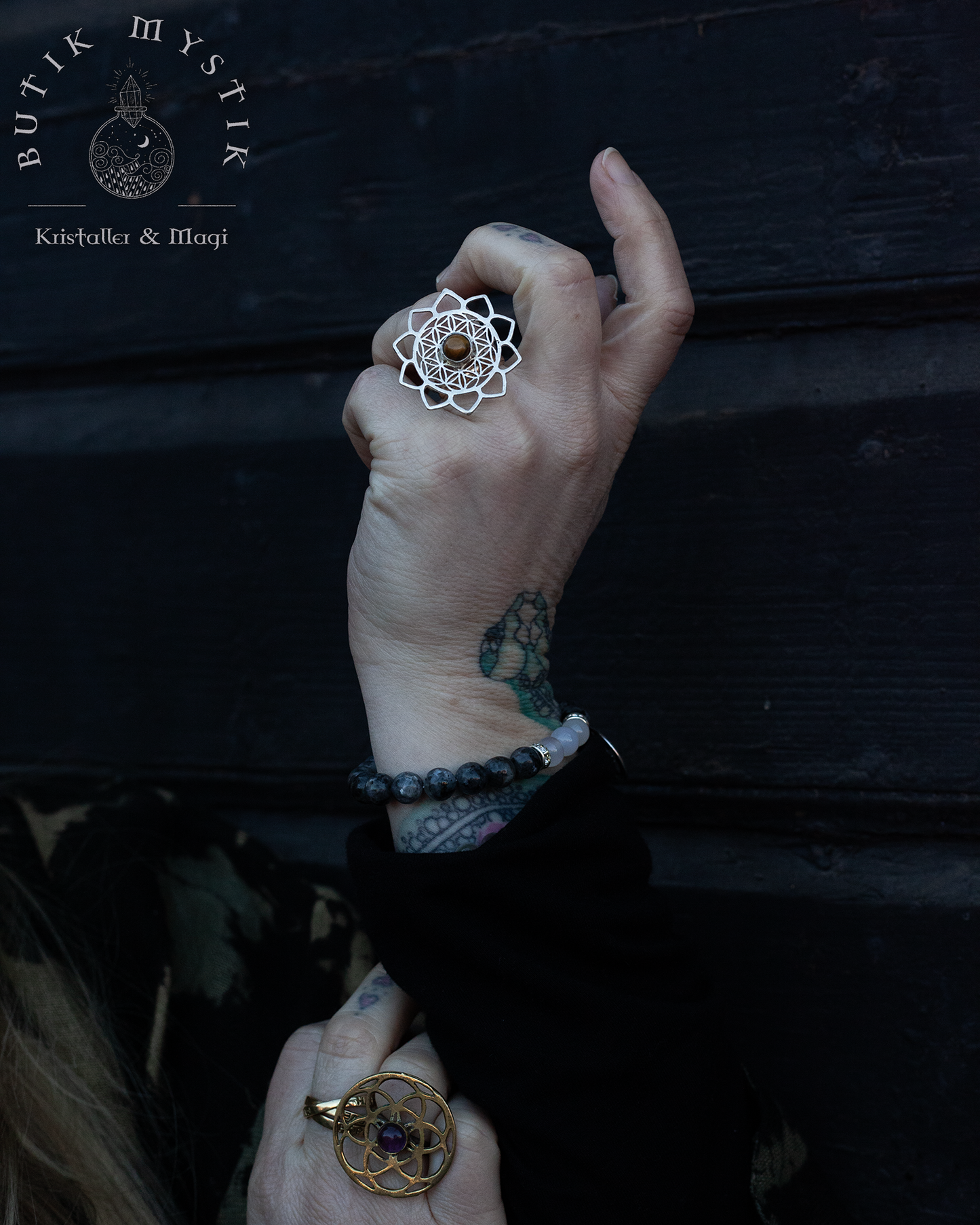Ring i silver - Tigeröga