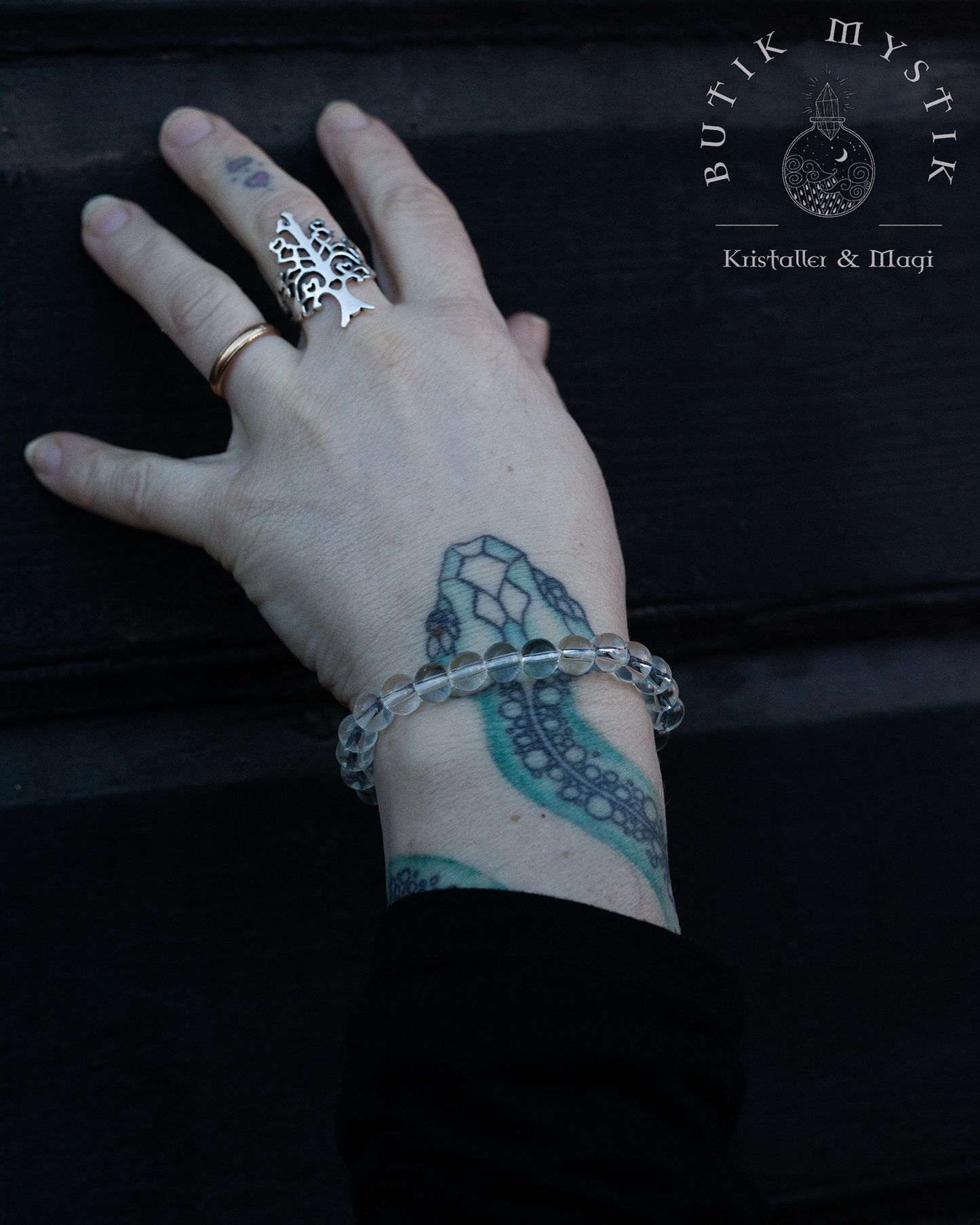Armband i kristall - Bergskristall