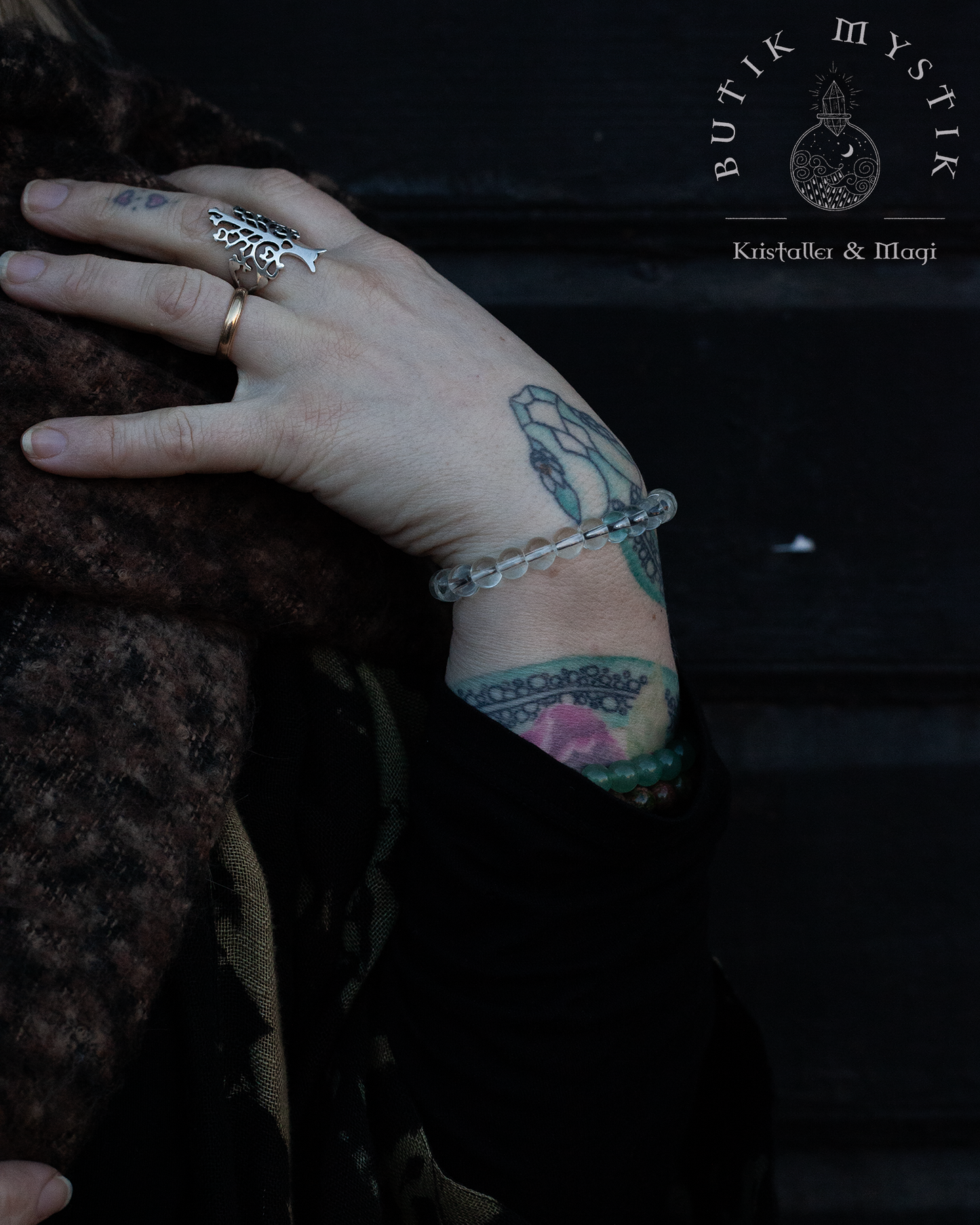 Armband i kristall - Bergskristall