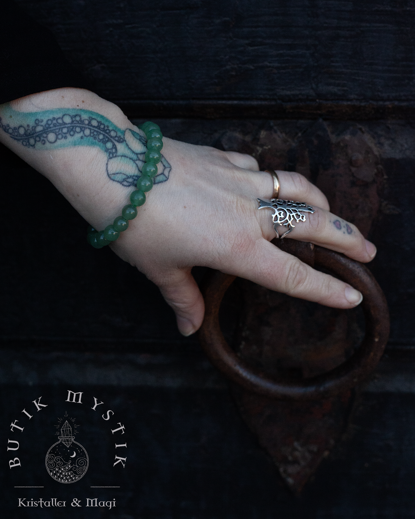 Armband i kristall - Grön Aventurin 8mm