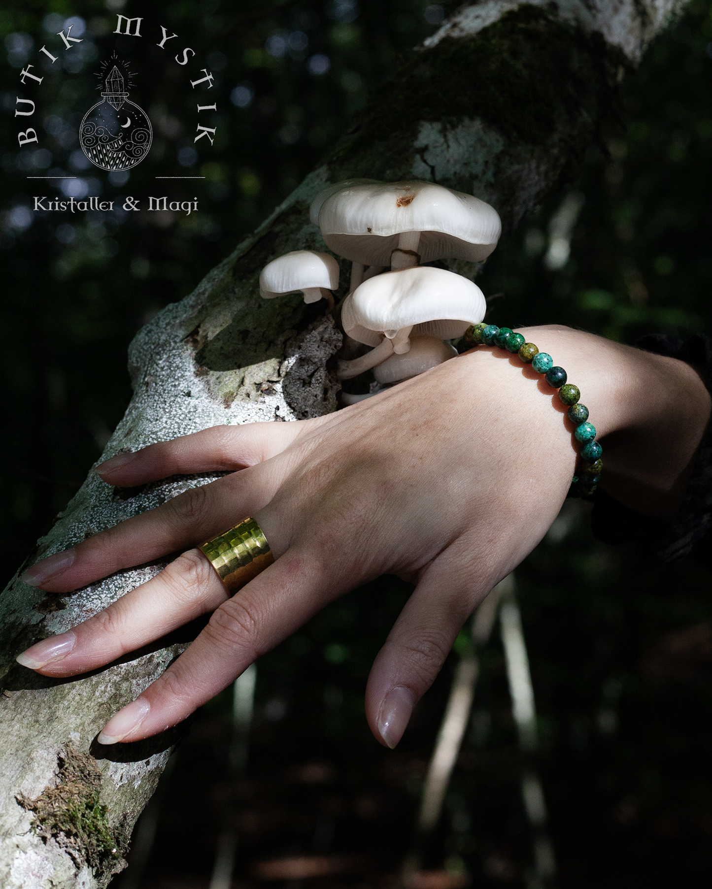 Armband i kristall - Afrikansk Turkos
