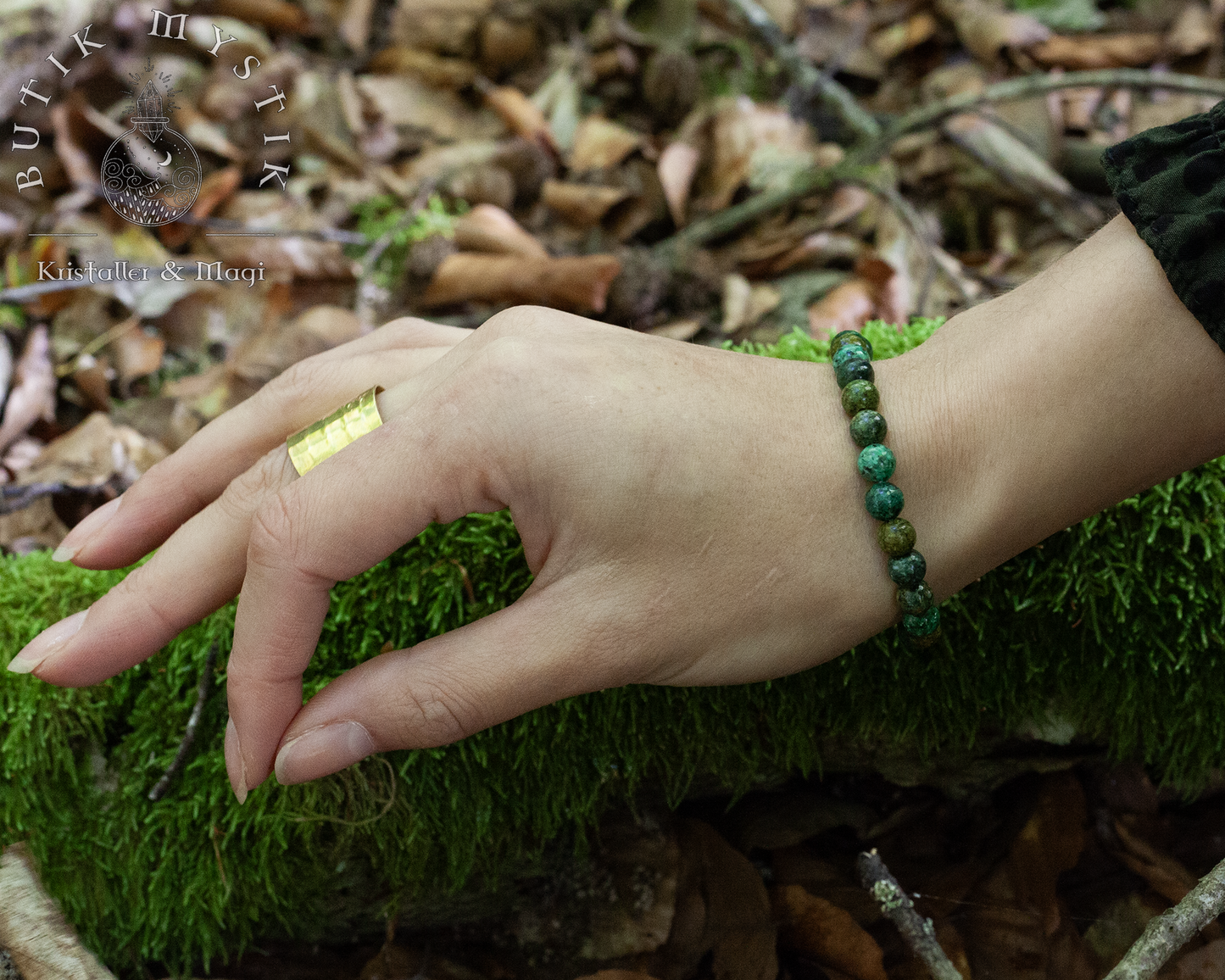Armband i kristall - Afrikansk Turkos