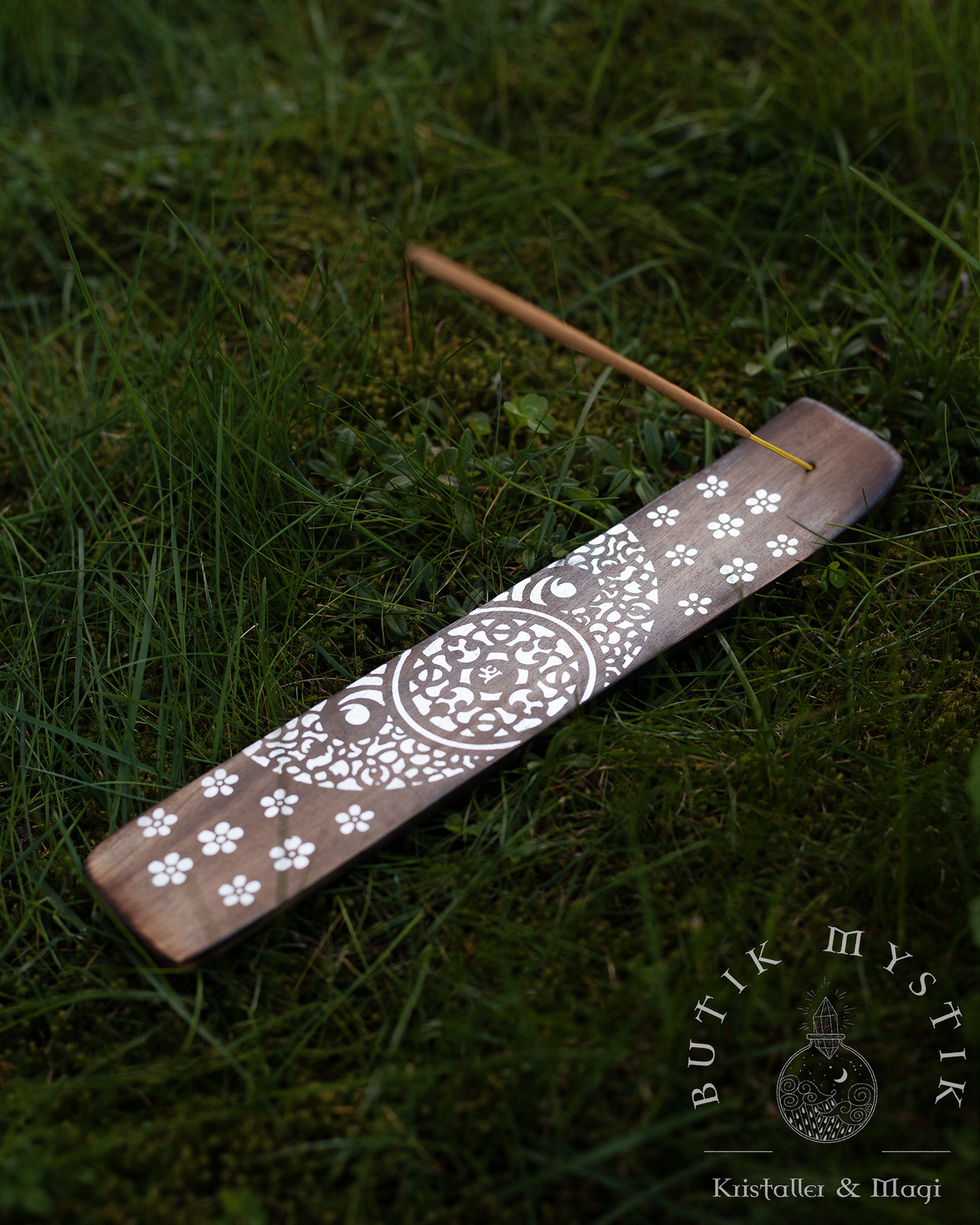 Rökelsehållare i trä - Blomma