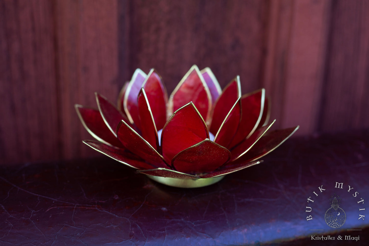 Lotus ljuslykta - Röd