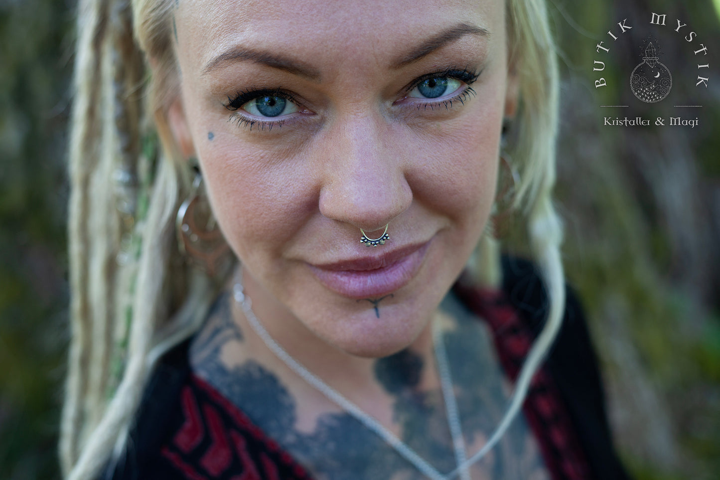 Fake Näsring i silver - Fake nässmycke/septumring