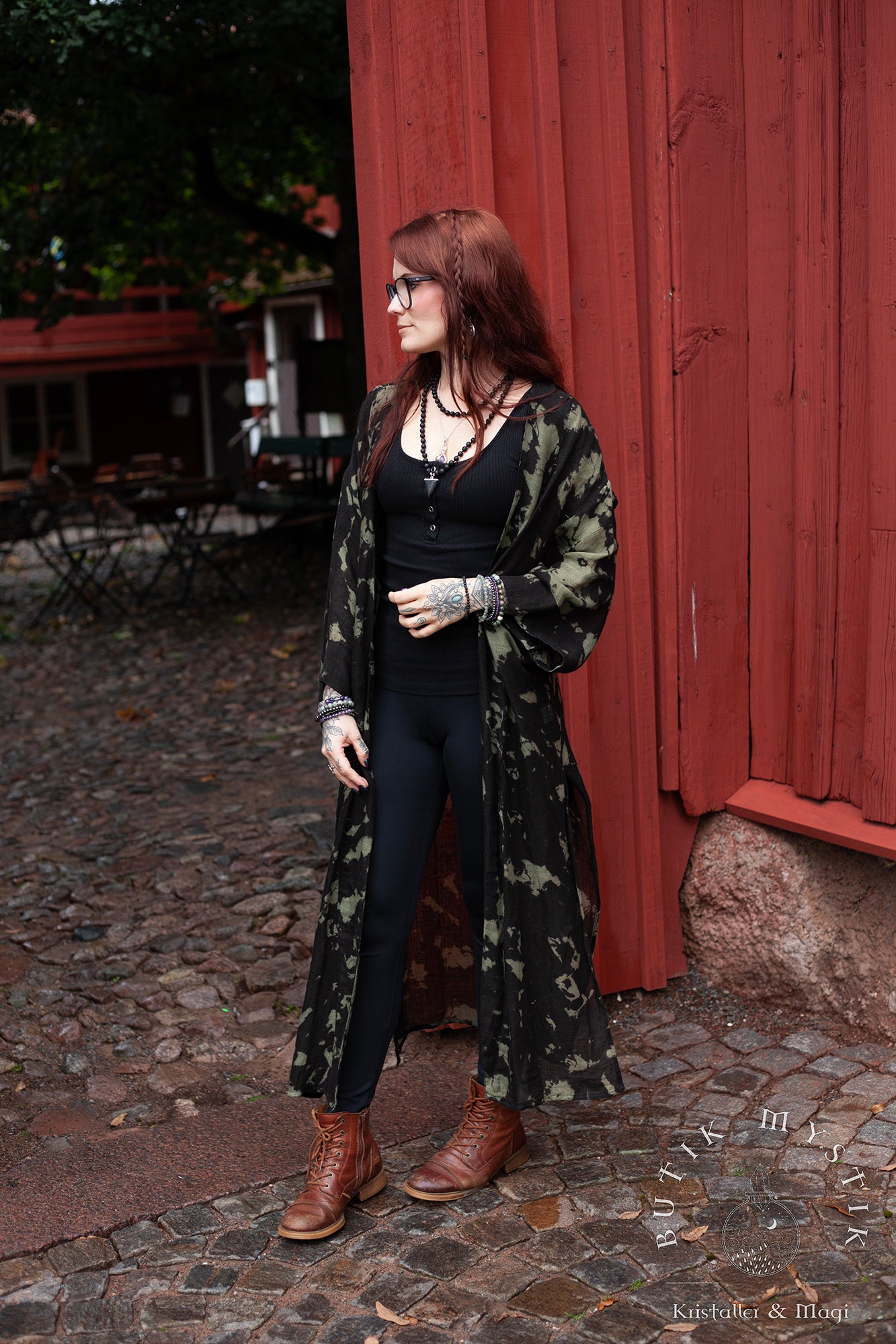 KAFTAN - Svart grön - Alekai design