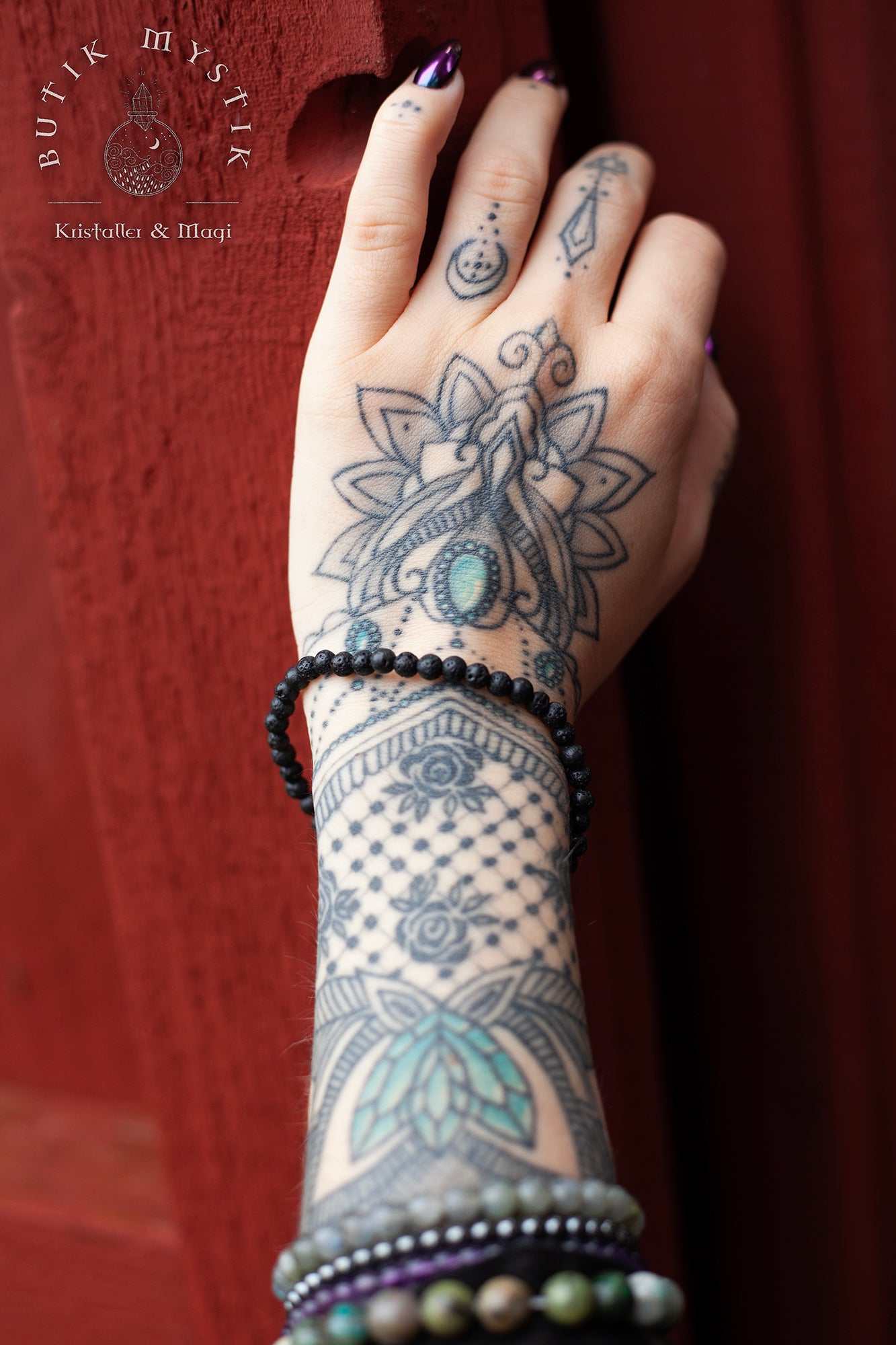 Armband i kristall - Lava 4mm