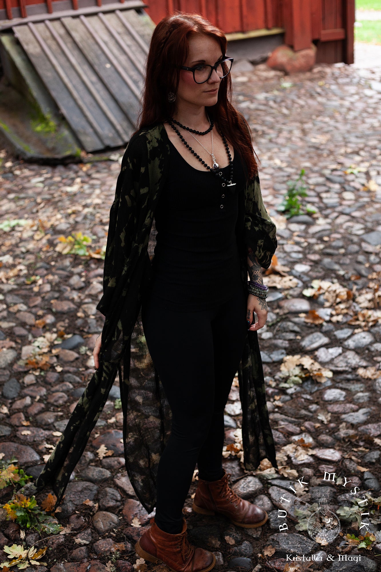 KAFTAN - Svart grön - Alekai design