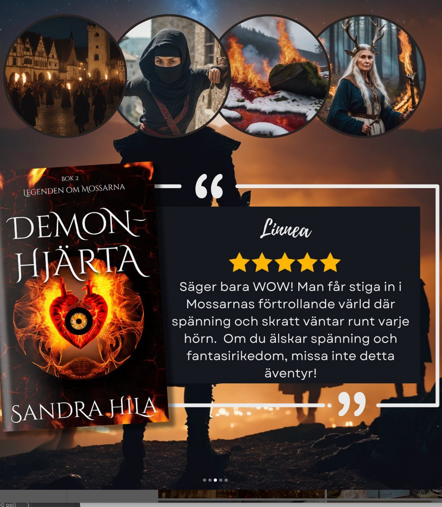 Demonhjärta - Sandra Hila - Svensk inbunden bok