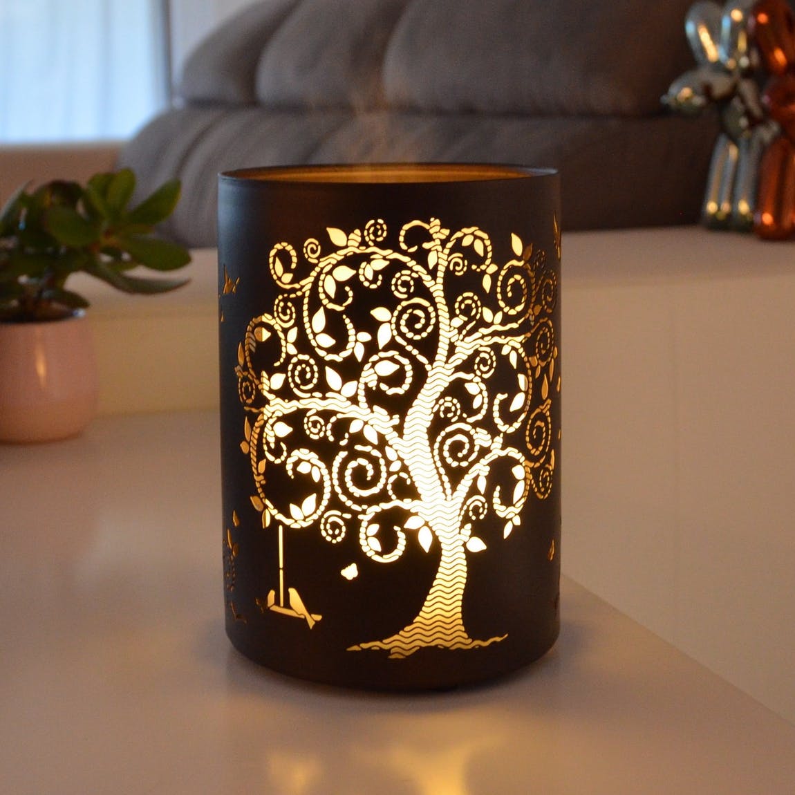 Diffuser i metall - Livets träd - Vita