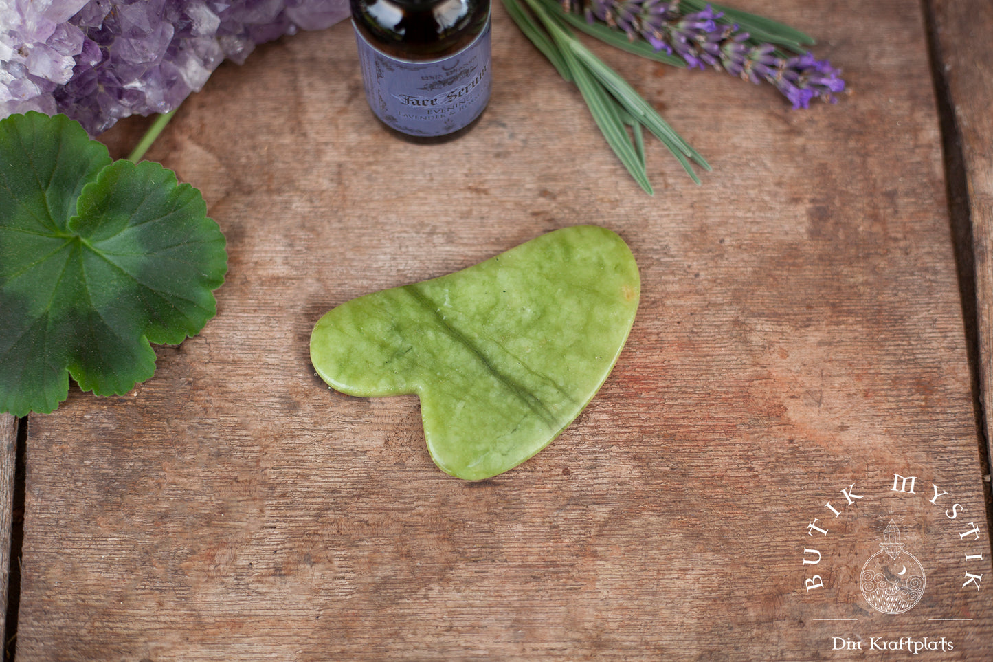 Gua Sha sten & roller - Jade