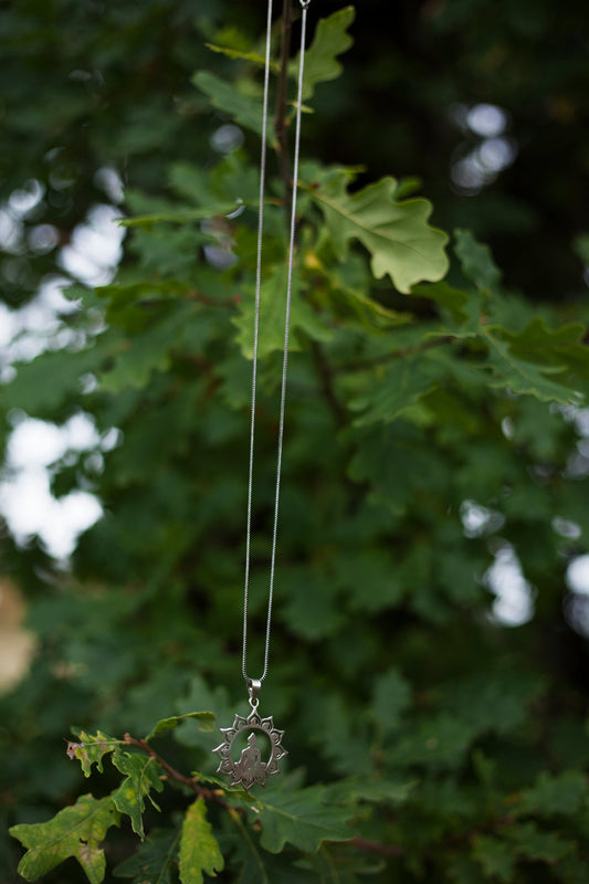 Silverhalsband - Buddha