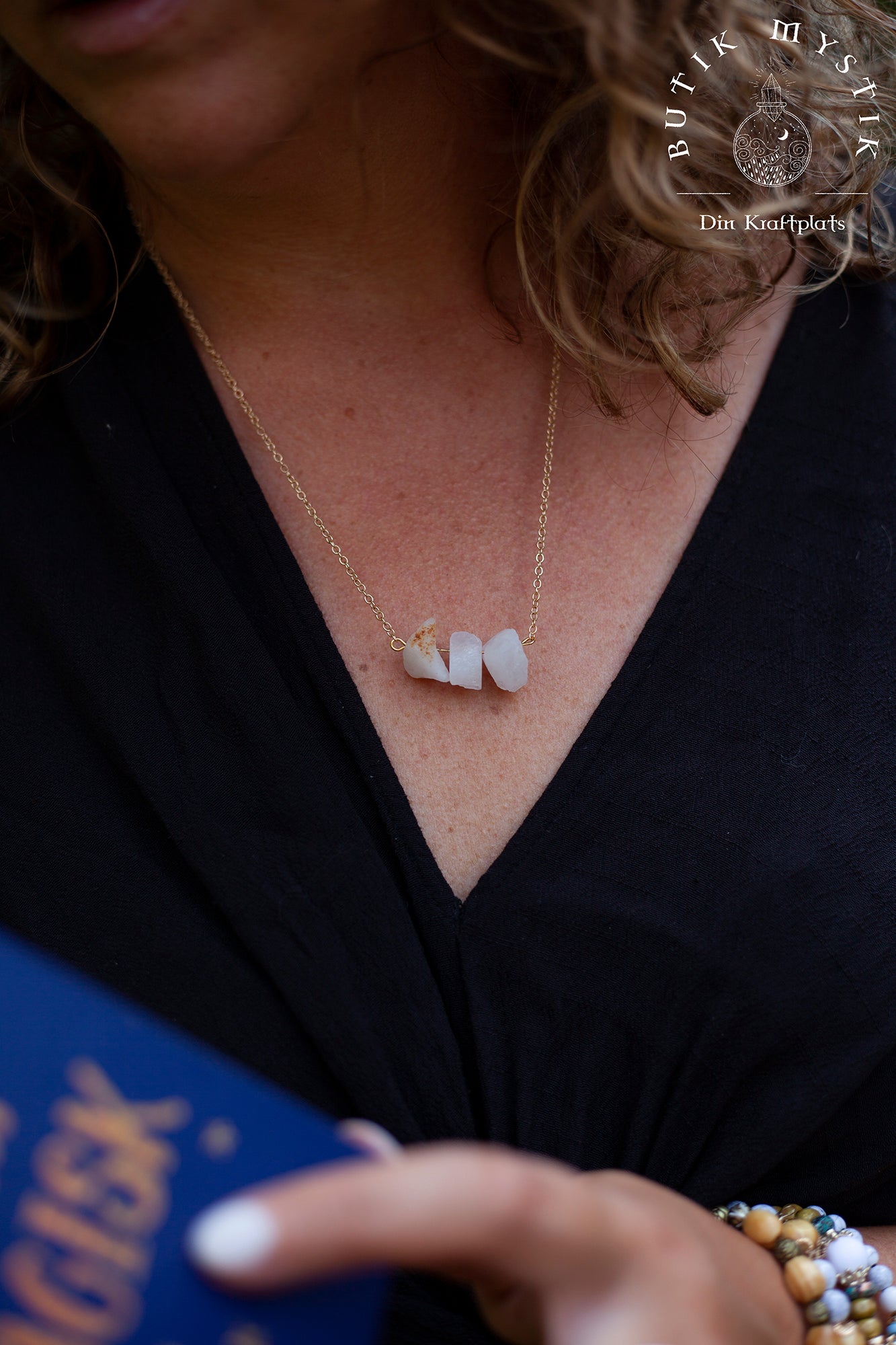 Kristallhalsband - Rosenkvarts