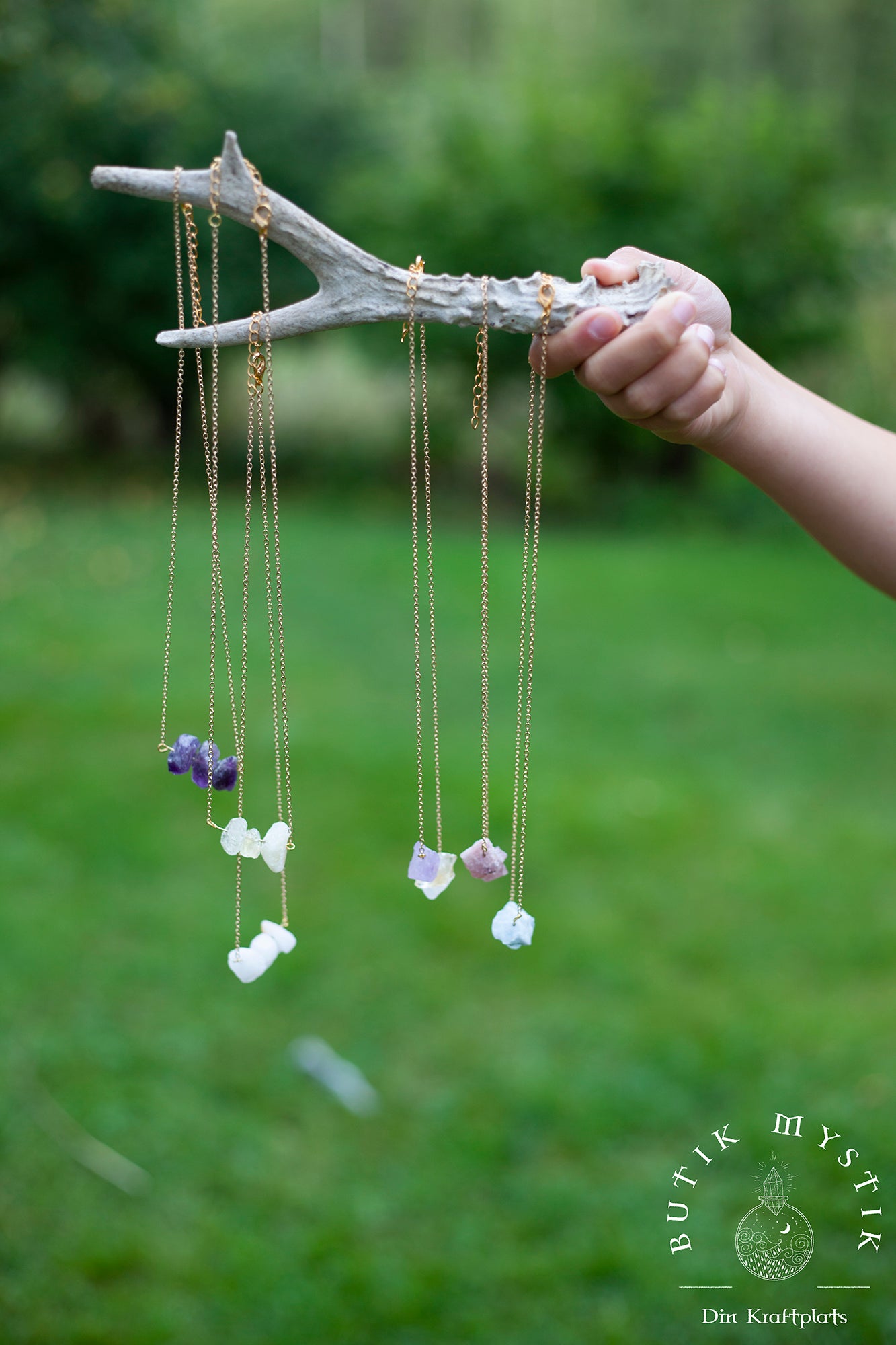 Kristallhalsband - Rosenkvarts