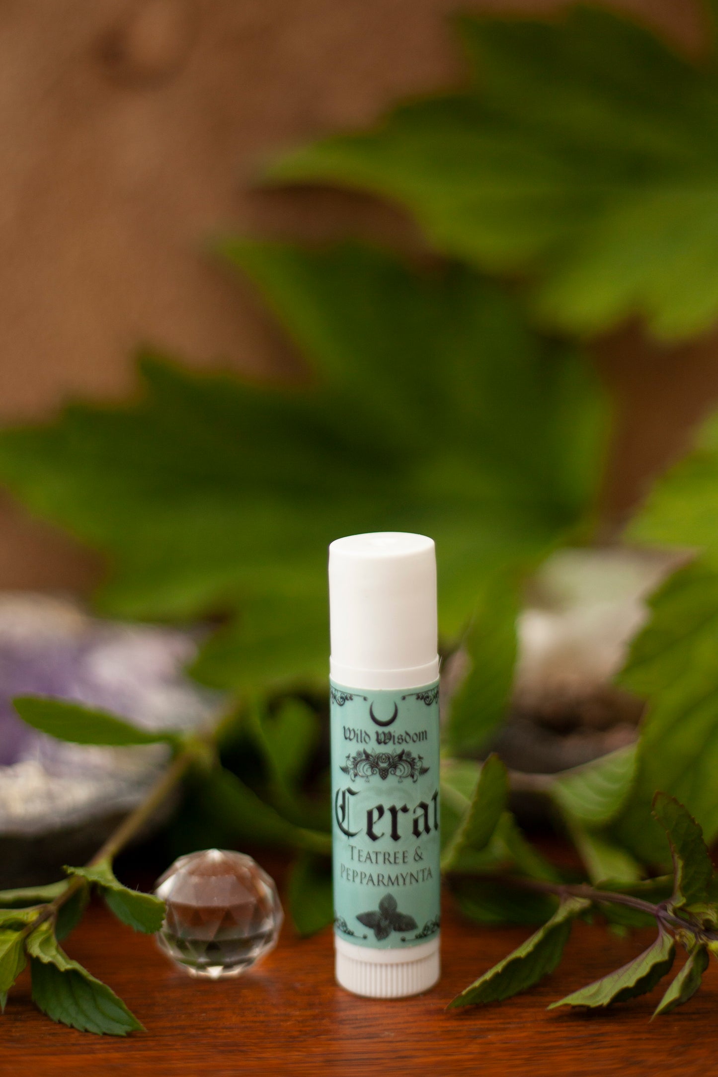 Pepparmynta/Tea tree Cerat / Läppbalsam - Ekologisk