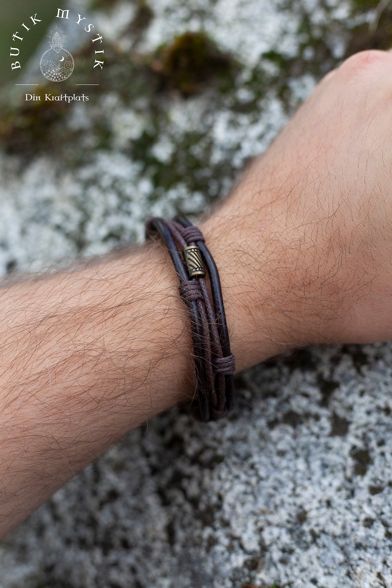 Armband i läder - Unisex Man