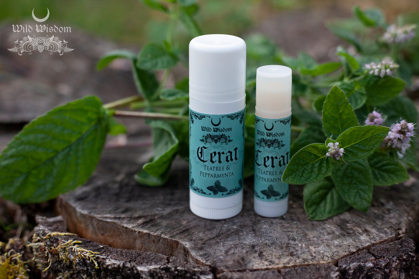 Pepparmynta/Tea tree Cerat / Läppbalsam - Ekologisk