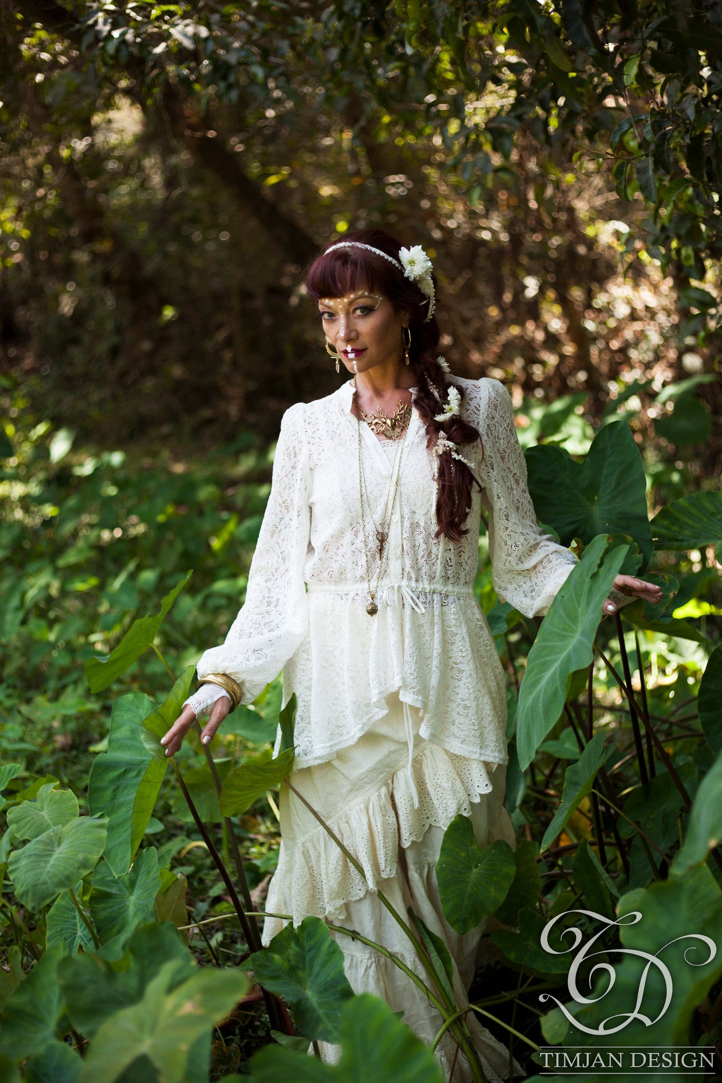 MINERVA LACE BLOUSE - White Black Grey