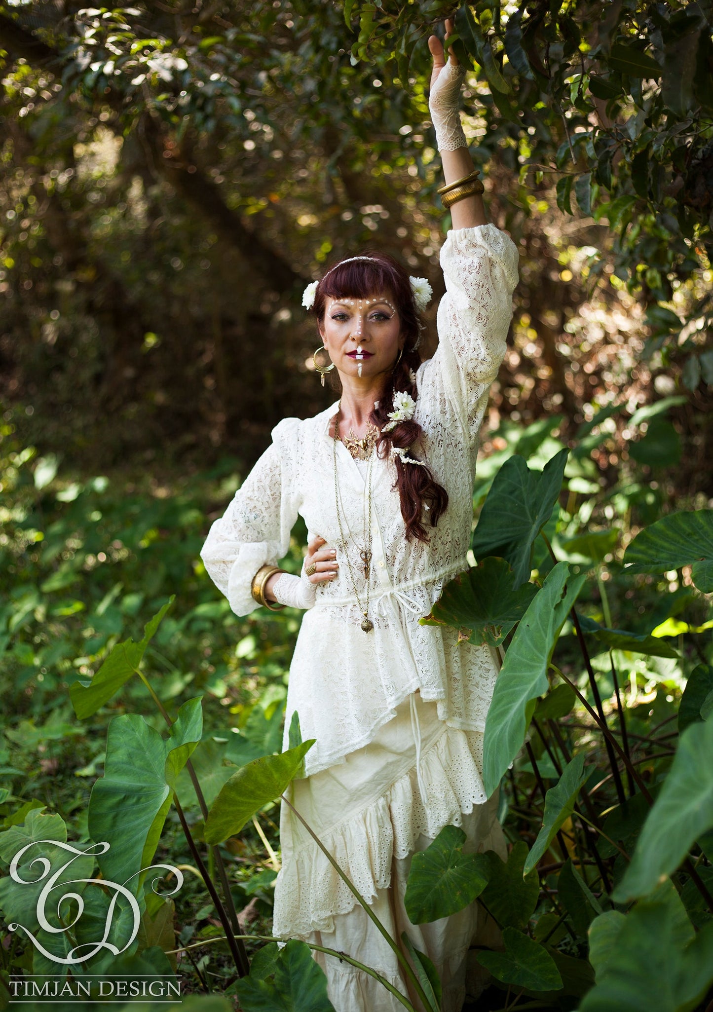 MINERVA LACE BLOUSE - White Black Grey
