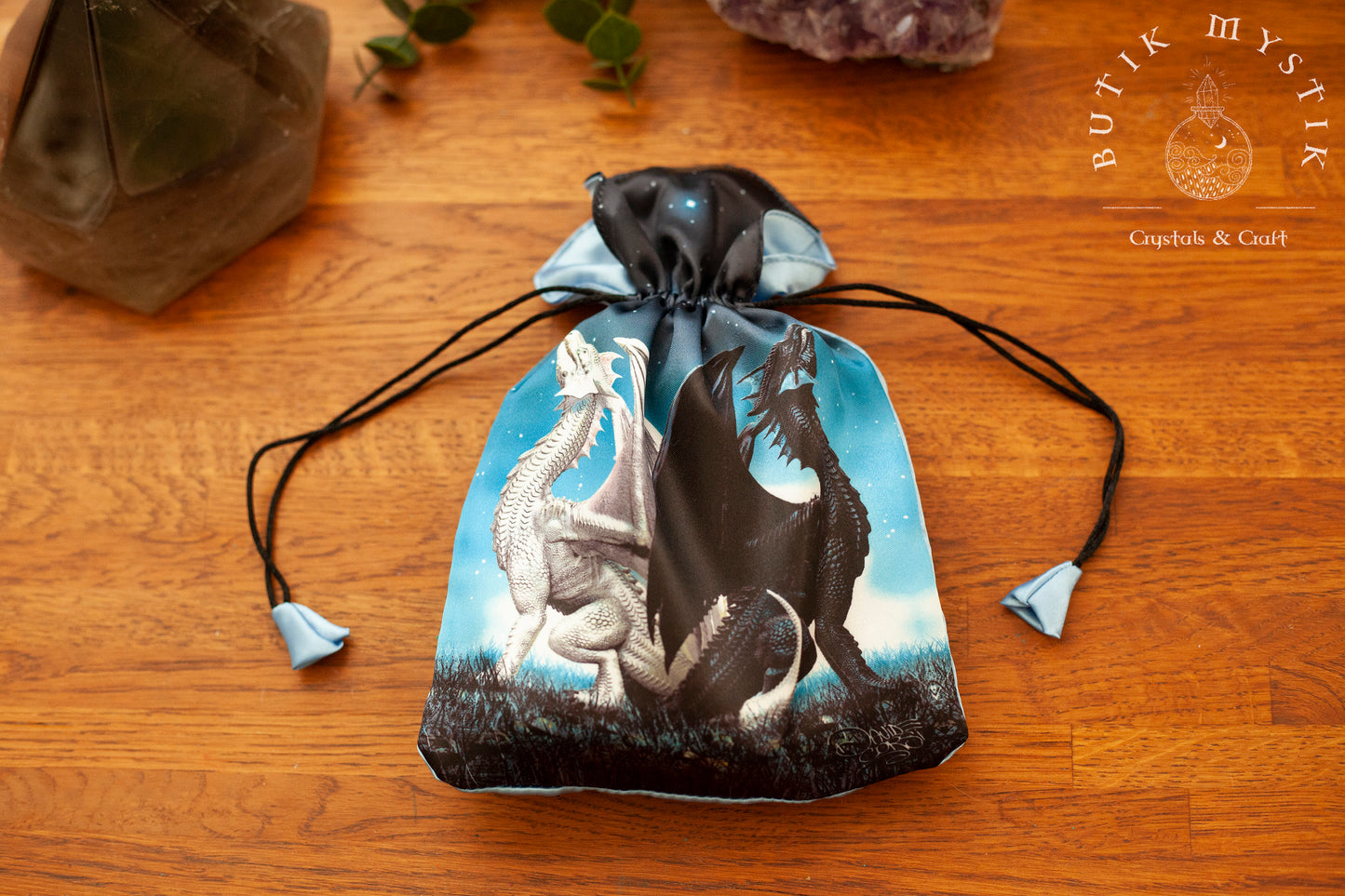 Tarotkortspåse i satin - Drake