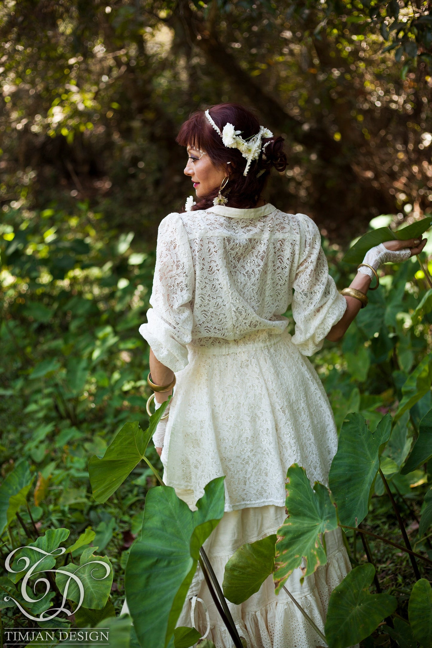 MINERVA LACE BLOUSE - White Black Grey