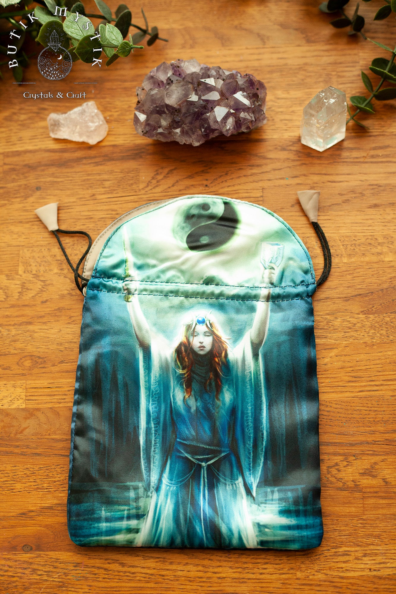 Tarotkortspåse i satin - Prästinna