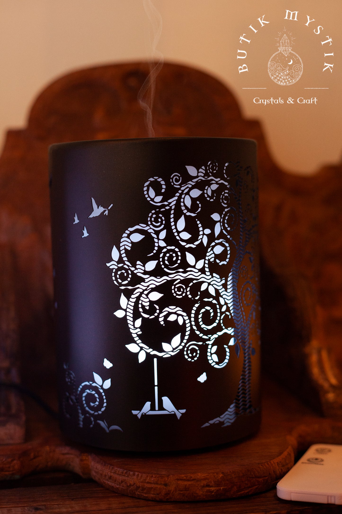 Diffuser i metall - Livets träd - Vita