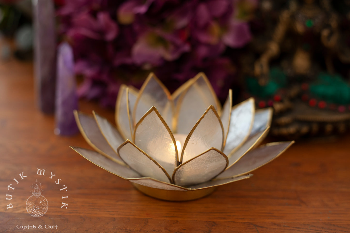 Lotus ljuslykta - vit