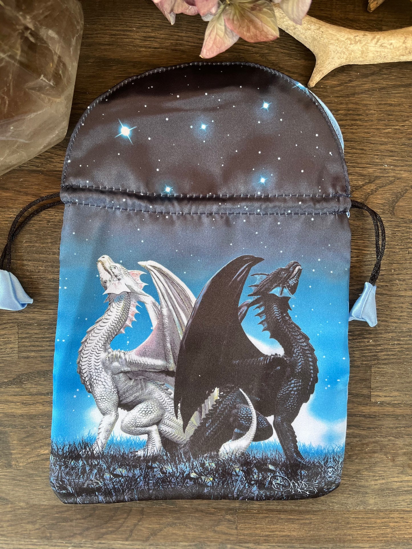 Tarotkortspåse i satin - Drake