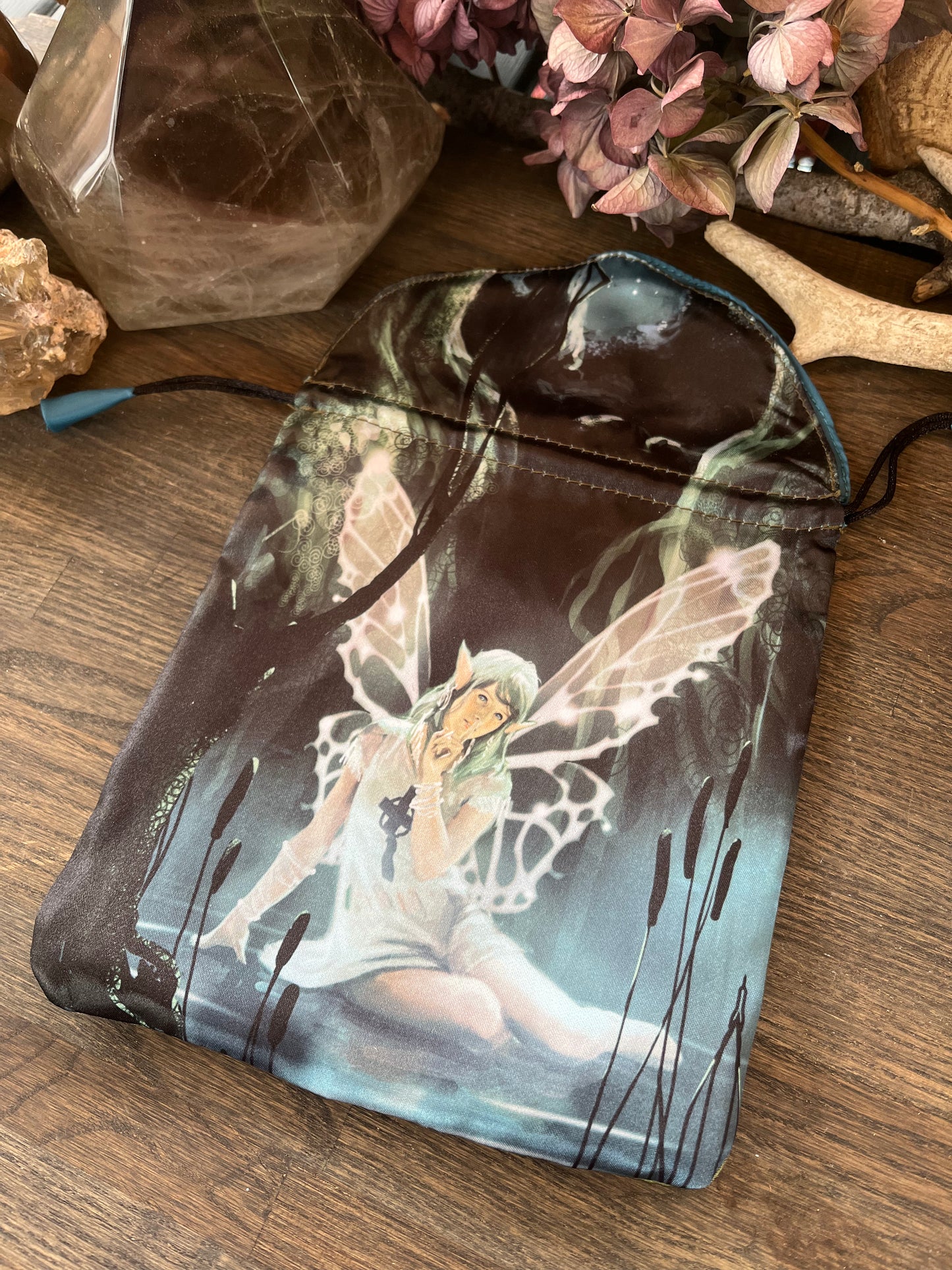 Tarotkortspåse i satin - Älva / Fairy