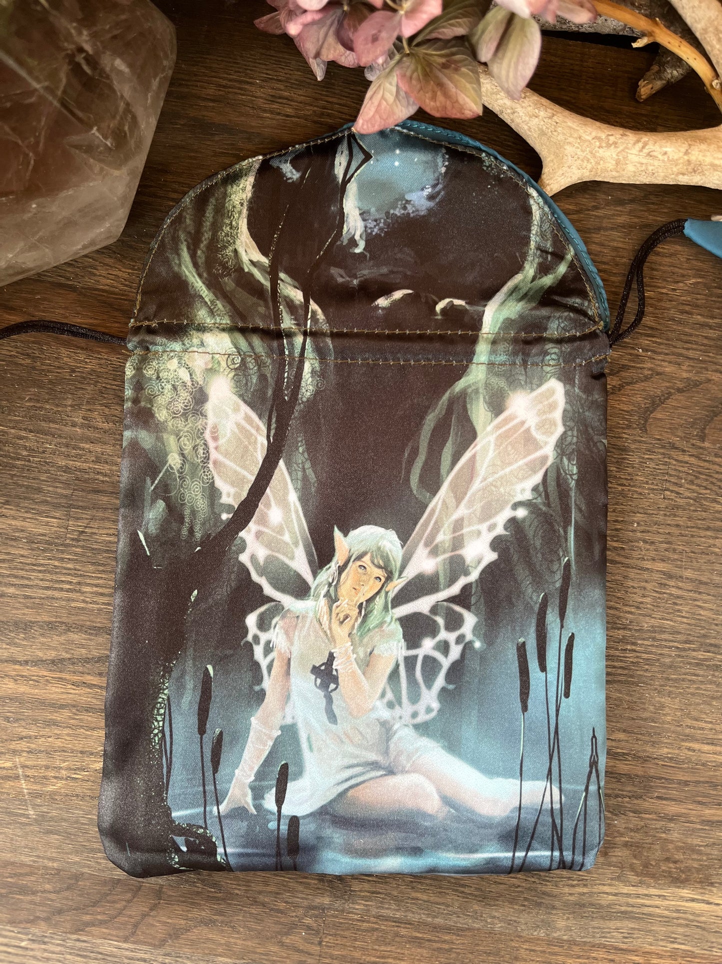 Tarotkortspåse i satin - Älva / Fairy