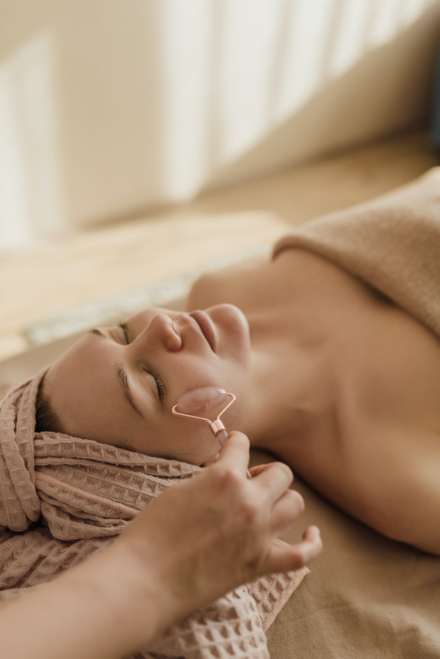 Gua Sha roller - Rosenkvarts