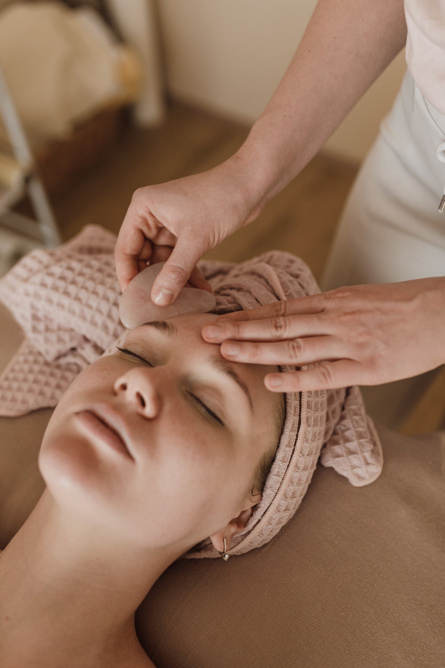 Gua Sha sten - Rosenkvarts