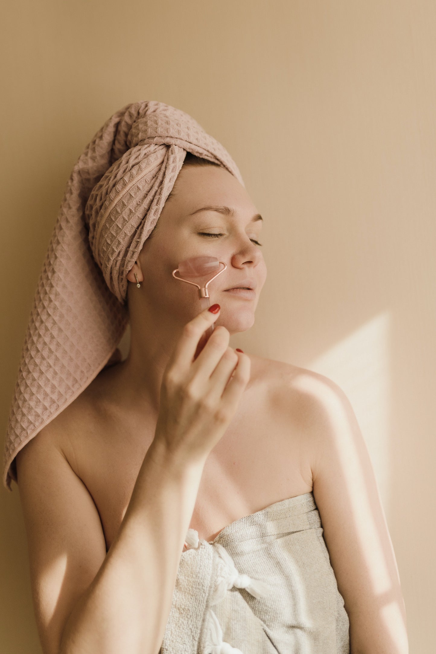 Gua Sha roller - Rosenkvarts