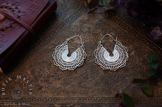 Örhängen i silver - Mandala hoops