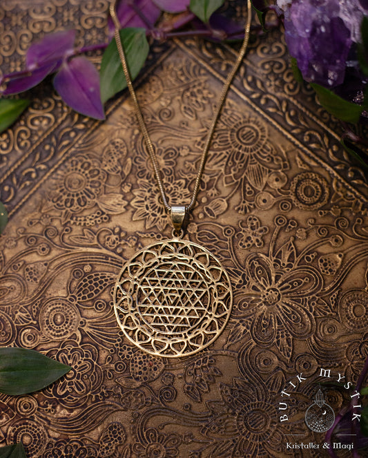 Halsband i mässing - Merkaba