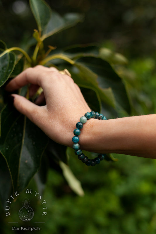 Armband i kristall - Apatit 8mm