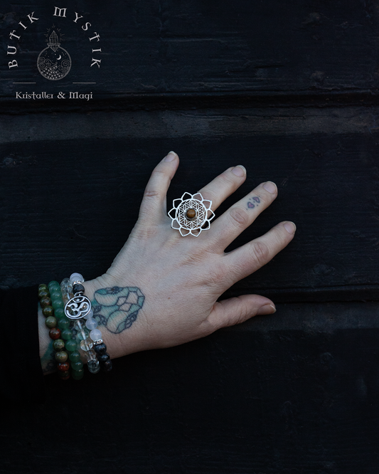 Ring i silver - Tigeröga