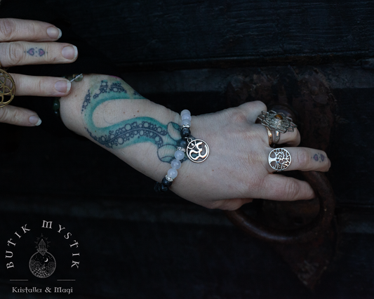 Armband i kristall - Aum 8mm