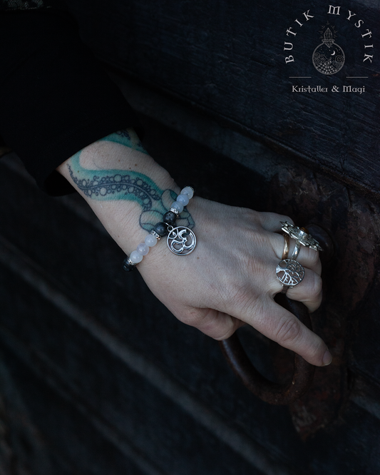 Armband i kristall - Aum 8mm